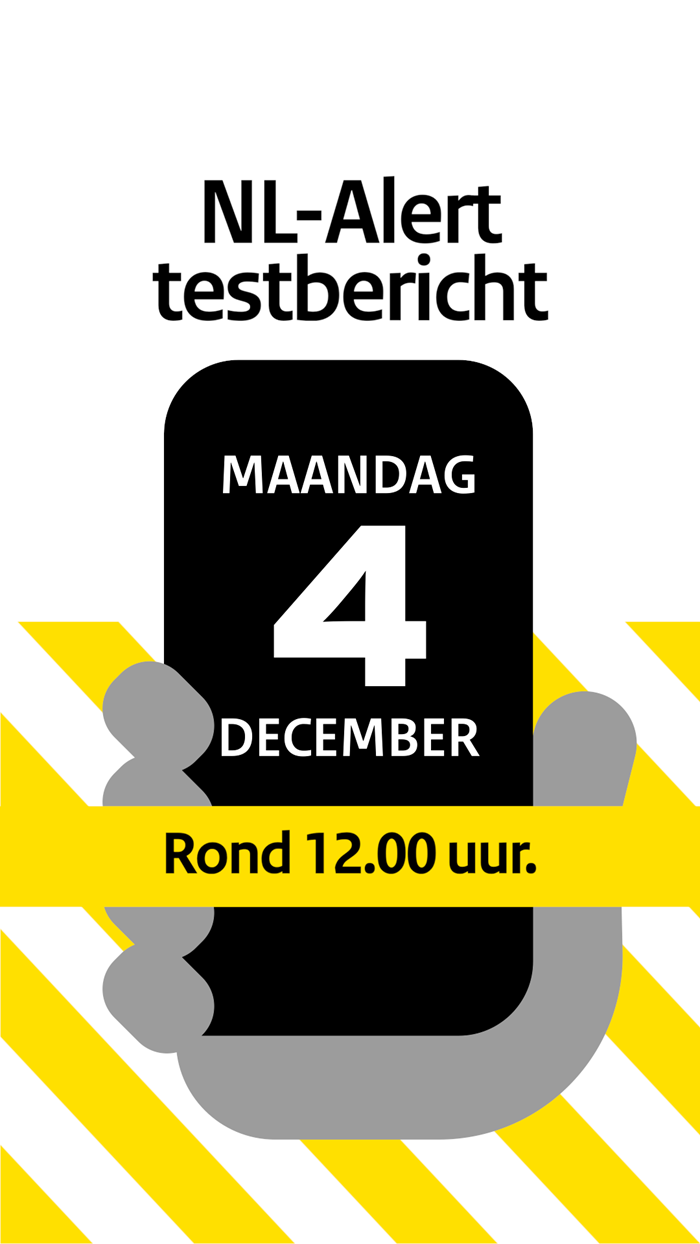 NL-Alert testbericht op maandag 4 december